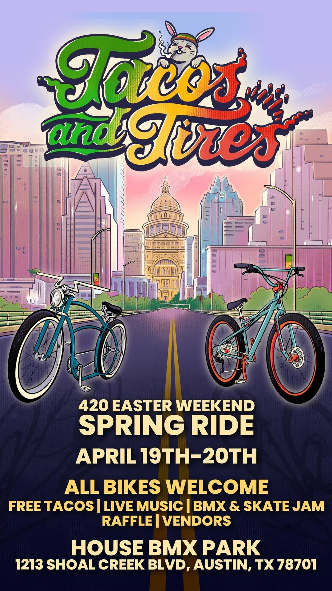 Tacos and Tires 420 Easter Weekend Spring Ride (Main Ride)