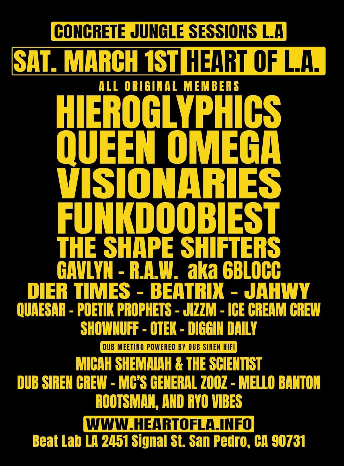 HEART OF LA  Live The Hieroglyphics Queen Omega And more