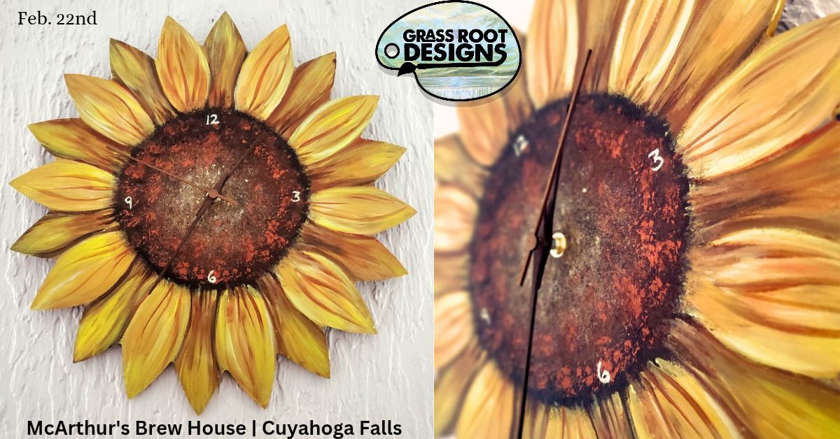 Sunflower Clock Paint + Sip | McArthur's Brew House