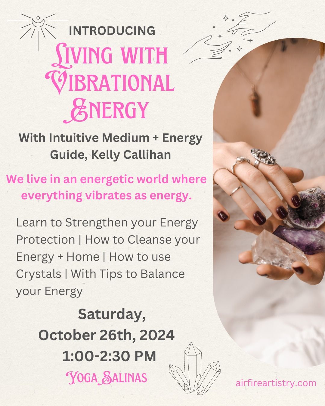 New workshop with Intuitive Medium and Energy Guide, Kelly