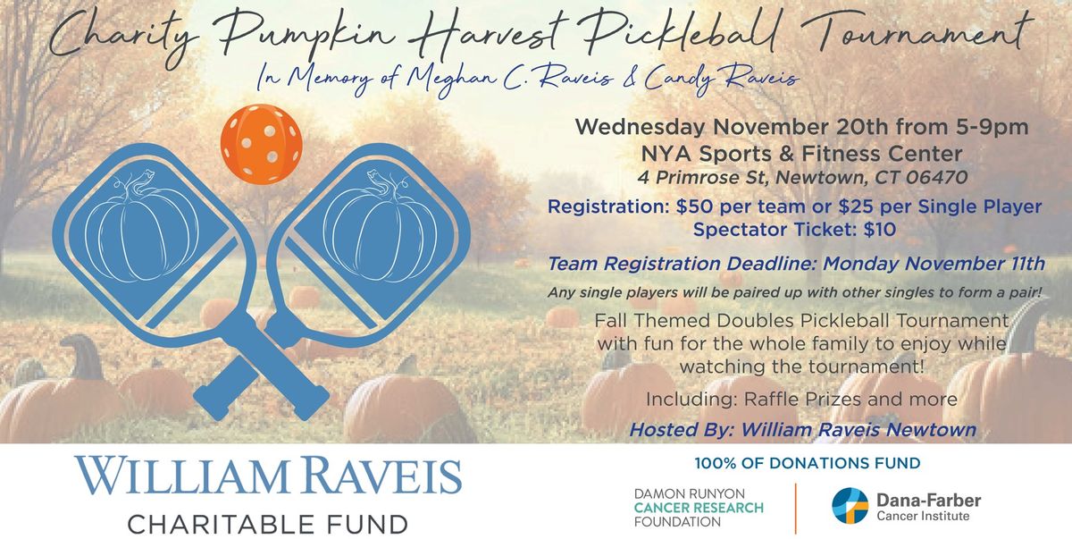 Pumpkin Harvest Pickleball Cancer Fundraiser