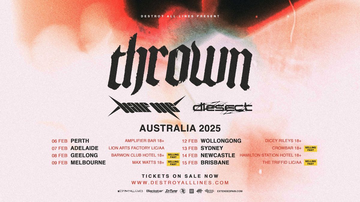 Thrown (SWE) Excessive Guilt Aus Tour \u2013 Brisbane Lic AA