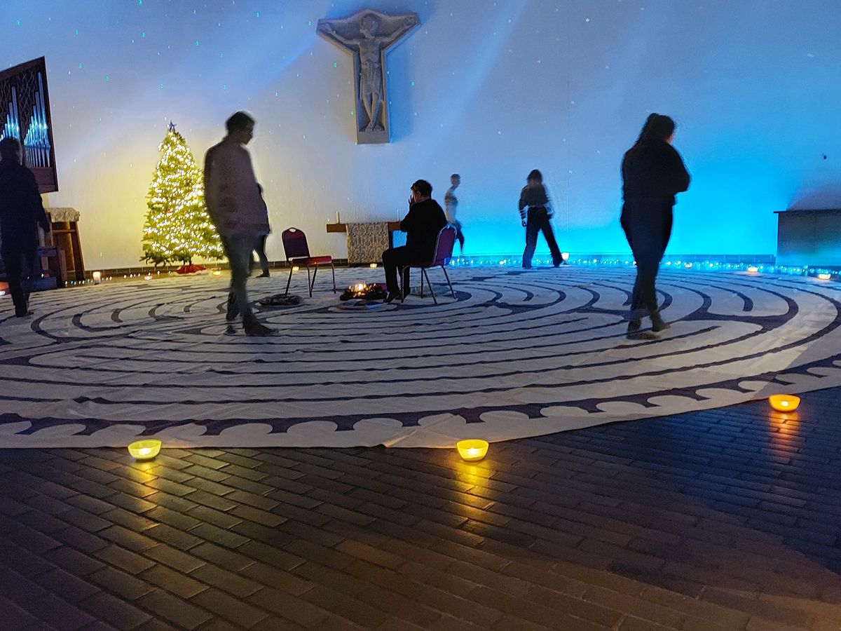 Midwinter Labyrinth at the Chaplaincy