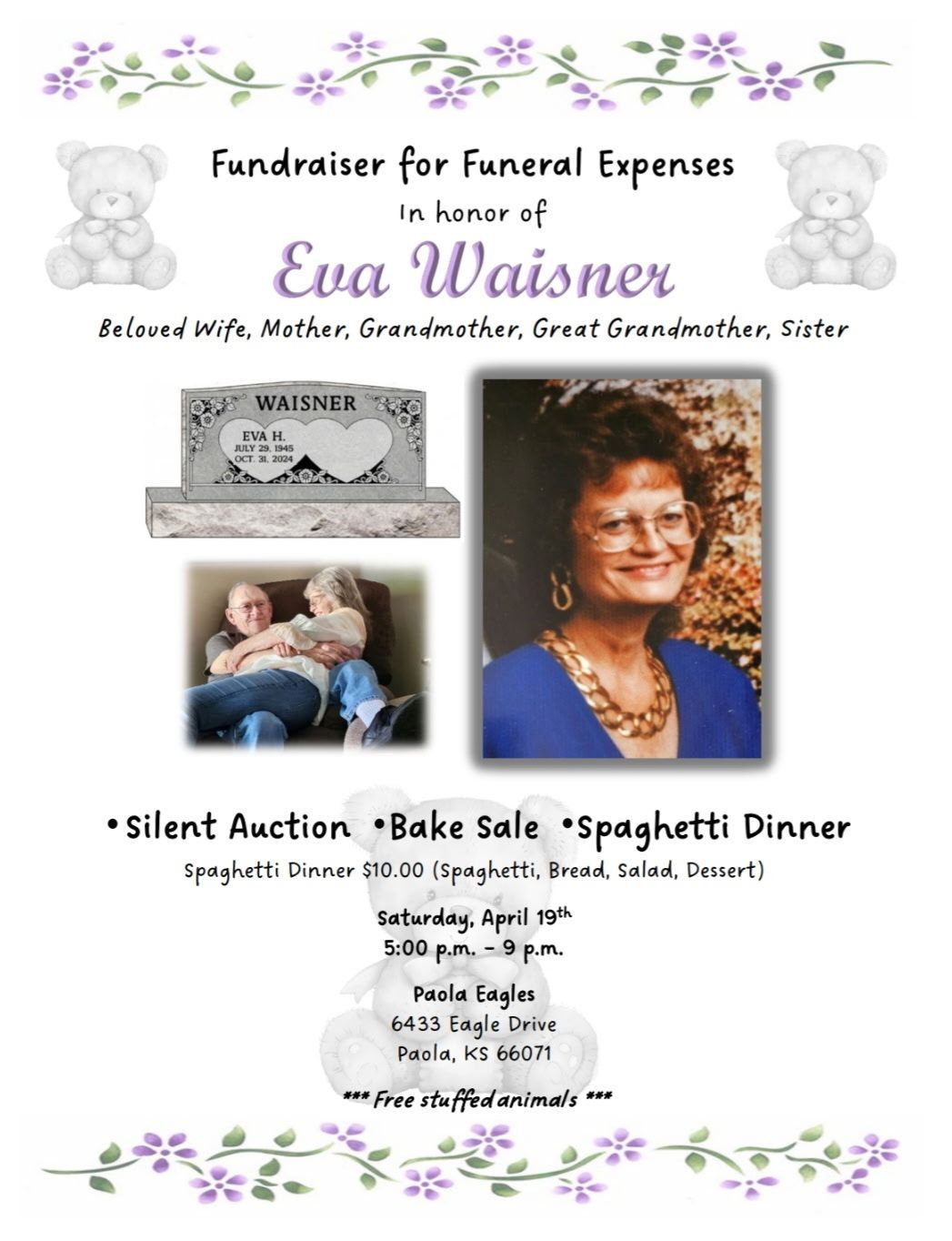 Eva Waisner Memorial Fundraiser