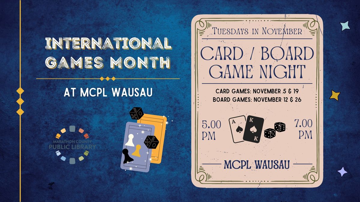 Board Game Night | MCPL Wausau