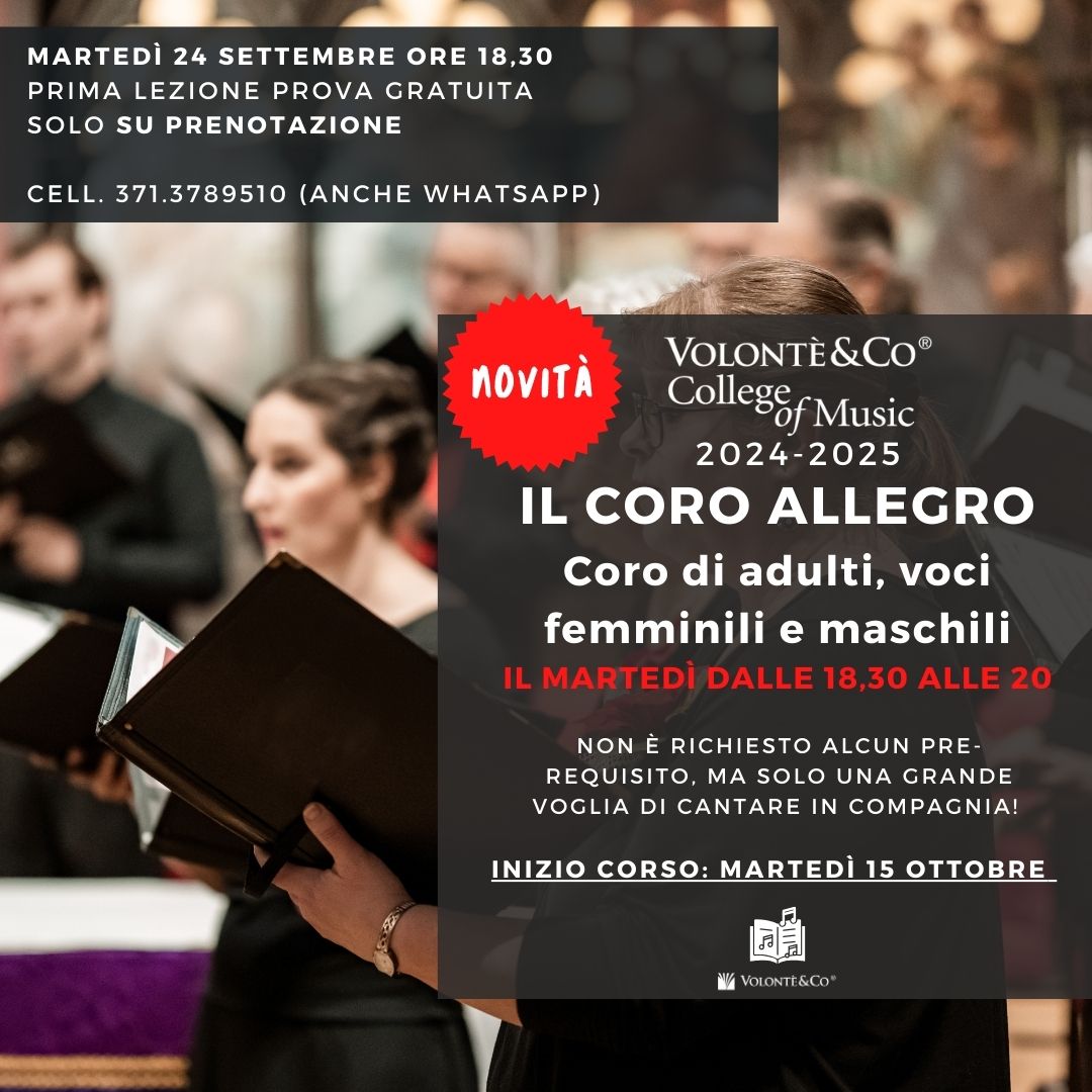 Lezione prova \u201cIl Coro Allegro\u201d