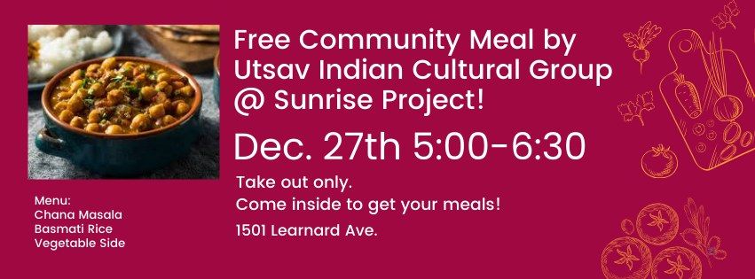 Free Community Meal by Utsav Indian Cultural Group 