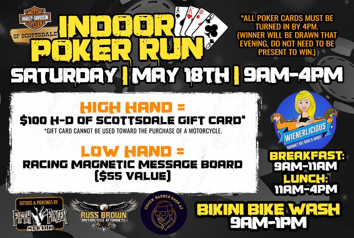 Indoor Poker Run | SATURDAY | MAY 18TH