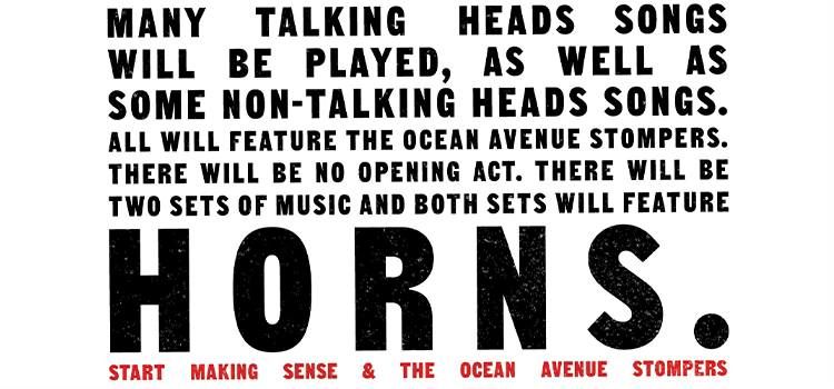 Start Making Sense & The Ocean Avenue Stompers Horns