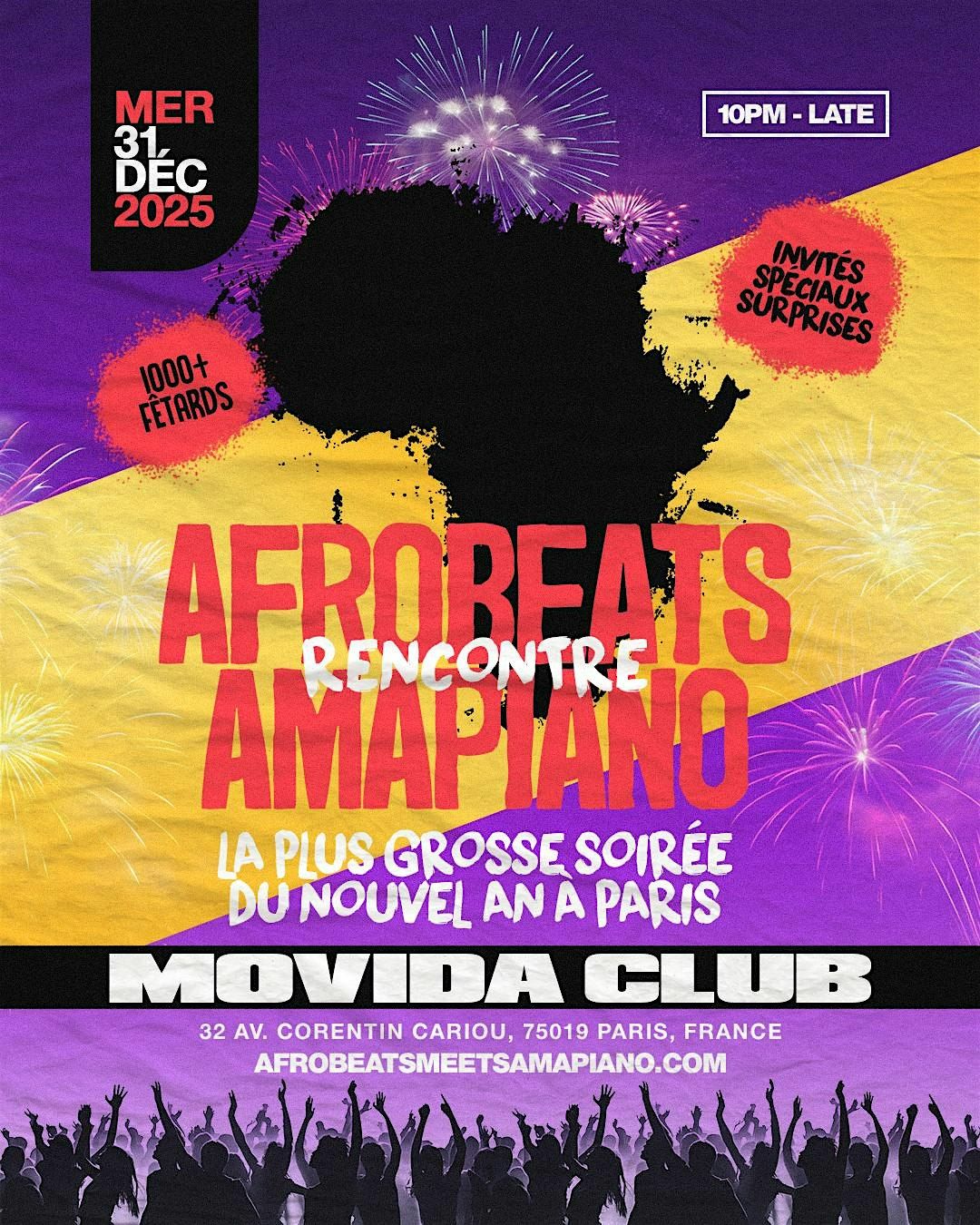 Afrobeats x Amapiano \u2013 La Plus Grosse Soir\u00e9e du Nouvel An \u00e0 Paris