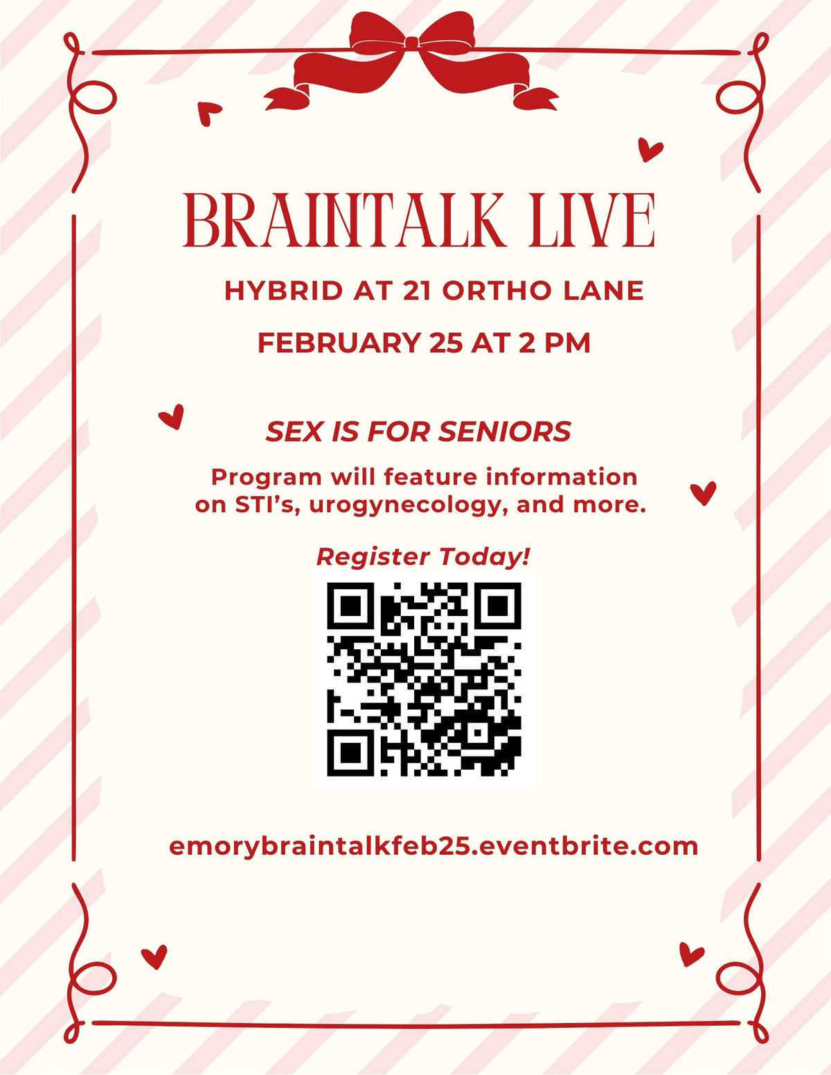 Emory BrainTalk Live - Onsite at 21 Ortho Lane