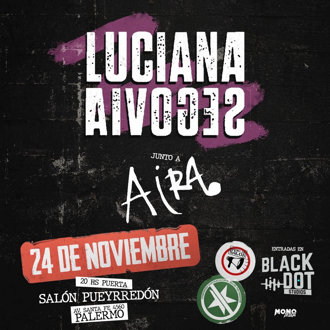 DOM 24\/11 \u2022 Luciana Segovia en Sal\u00f3n Pueyrred\u00f3n