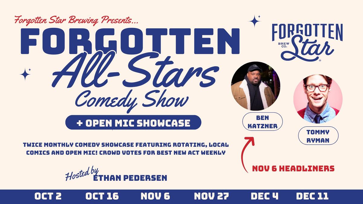 Forgotten Stars Comedy Show & Open Mic at Forgotten Star Brewing