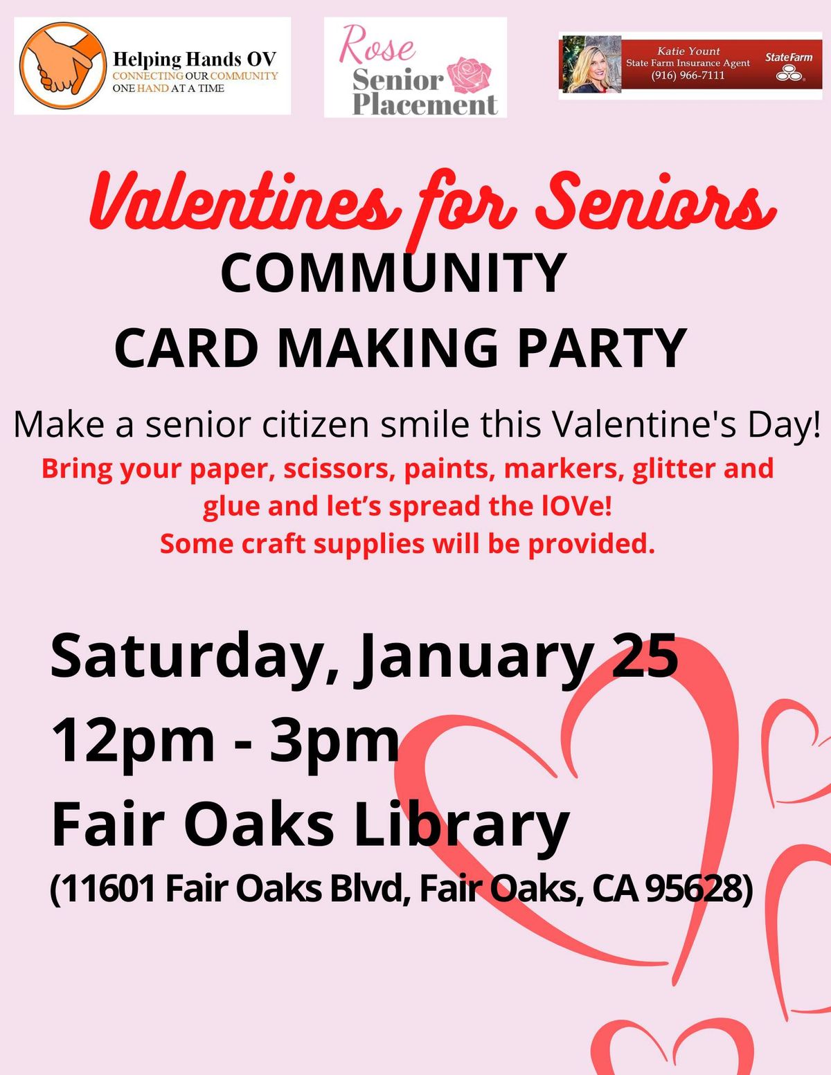 Helping Hands OV - Valentines for Seniors Community Card Making Event