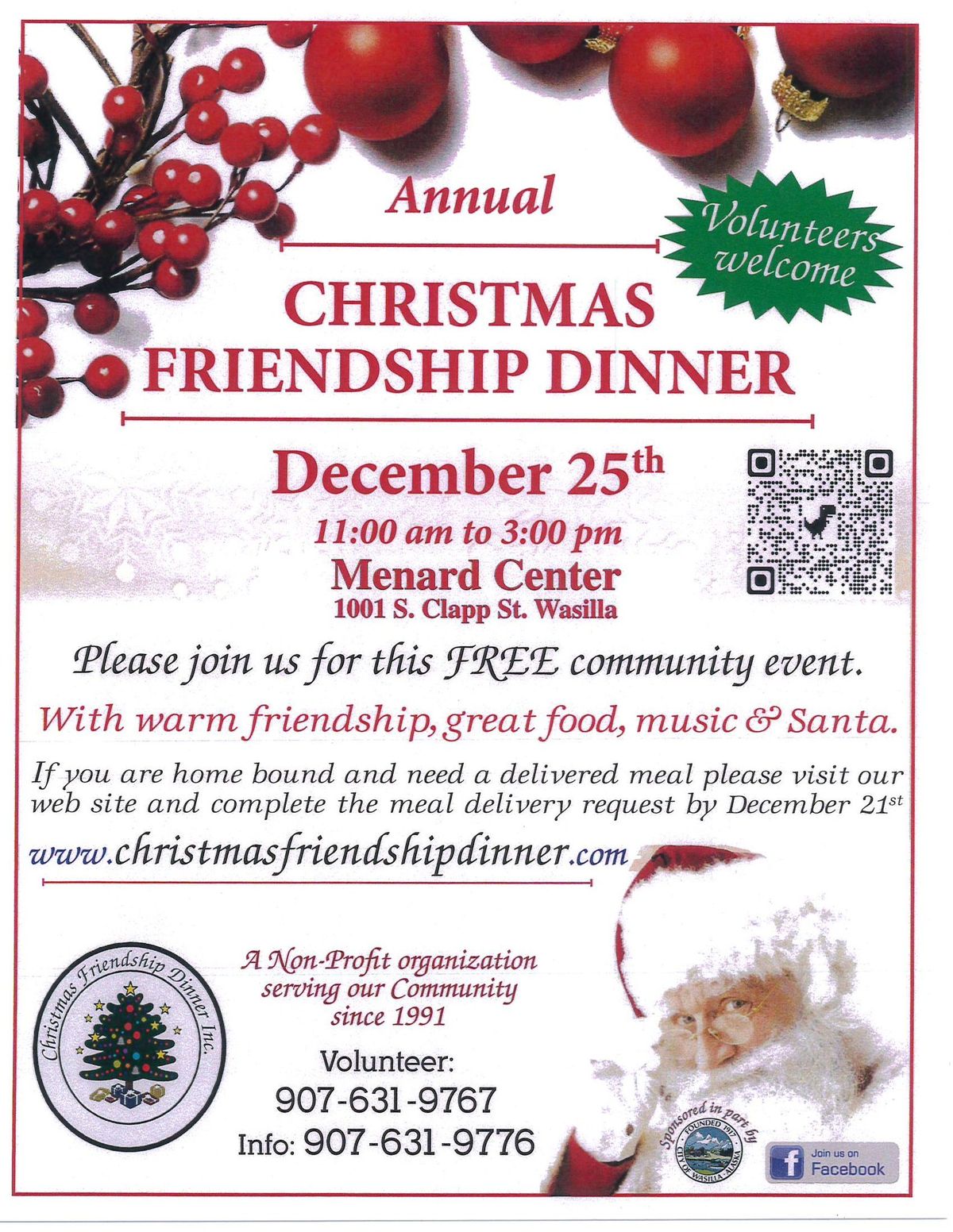 Christmas Friendship Dinner 