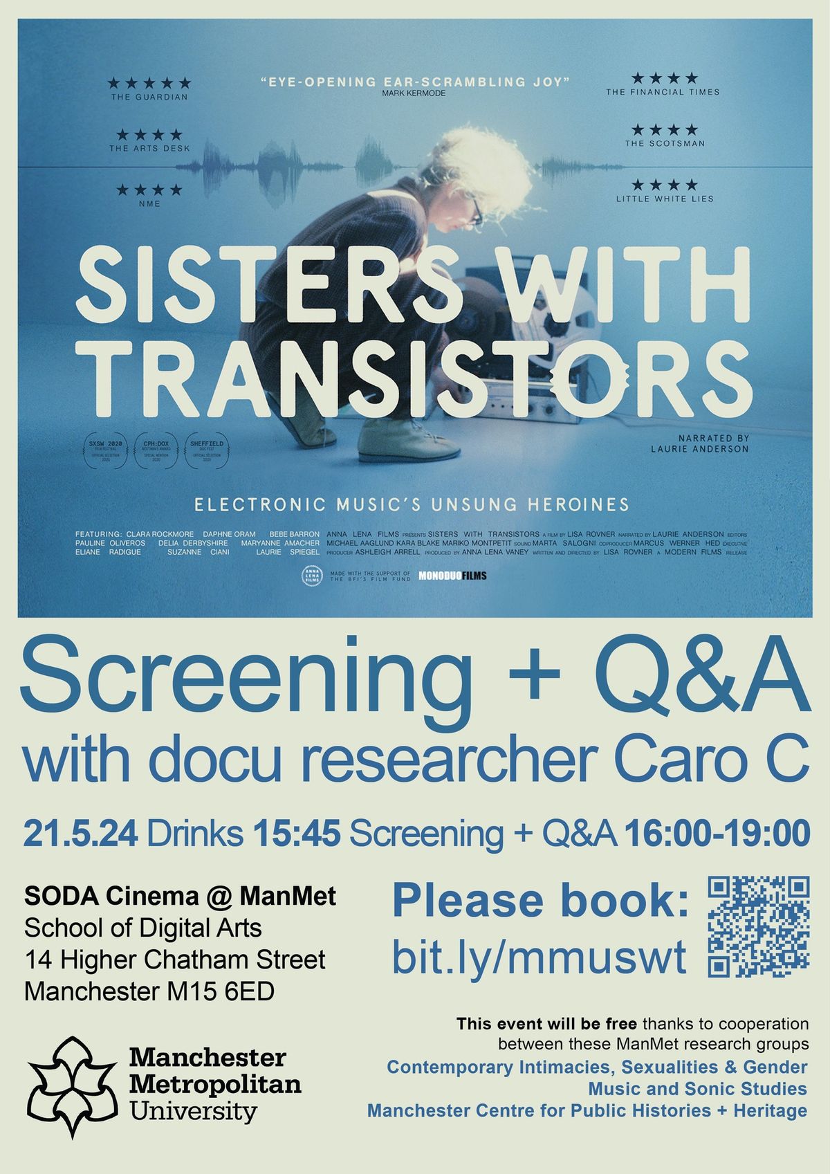 Sisters with Transistors film screening and discussion.
