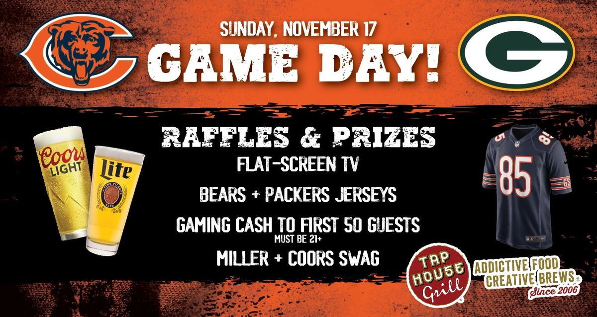 Bears vs Packers at Tap House Grill St. Charles