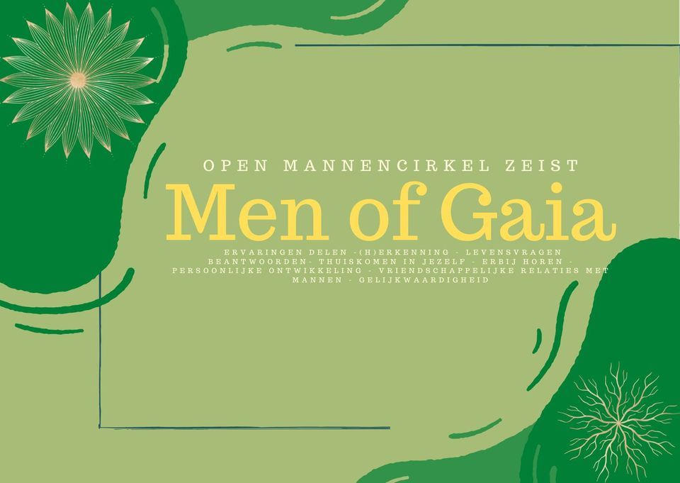 Open Mannencirkel: Men of Gaia te Zeist