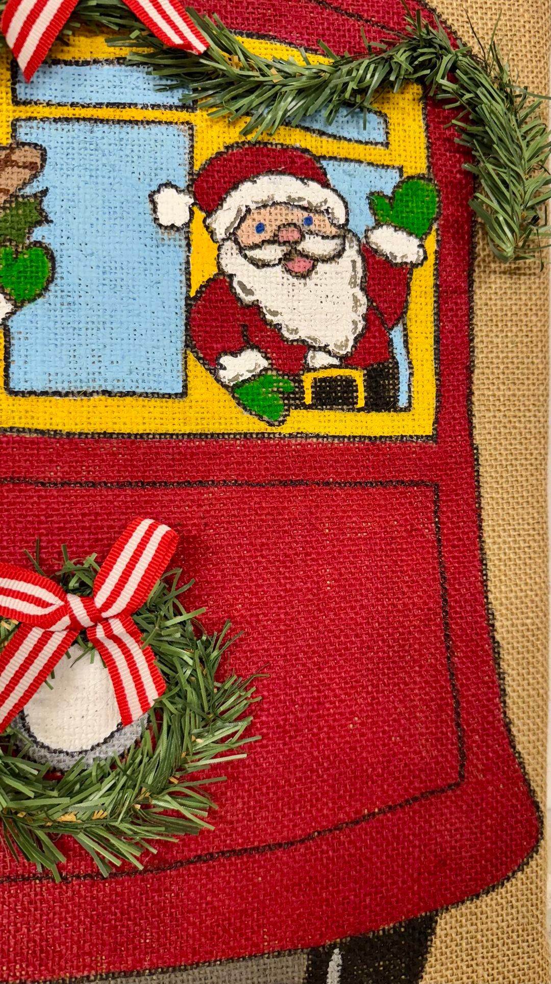 Santa & Friends Streetcar Burlap Canvas Workshop - 11\/6