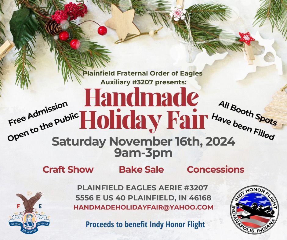 Plainfield Eagles Auxiliary #3207 Handmade Holiday Fair 2024