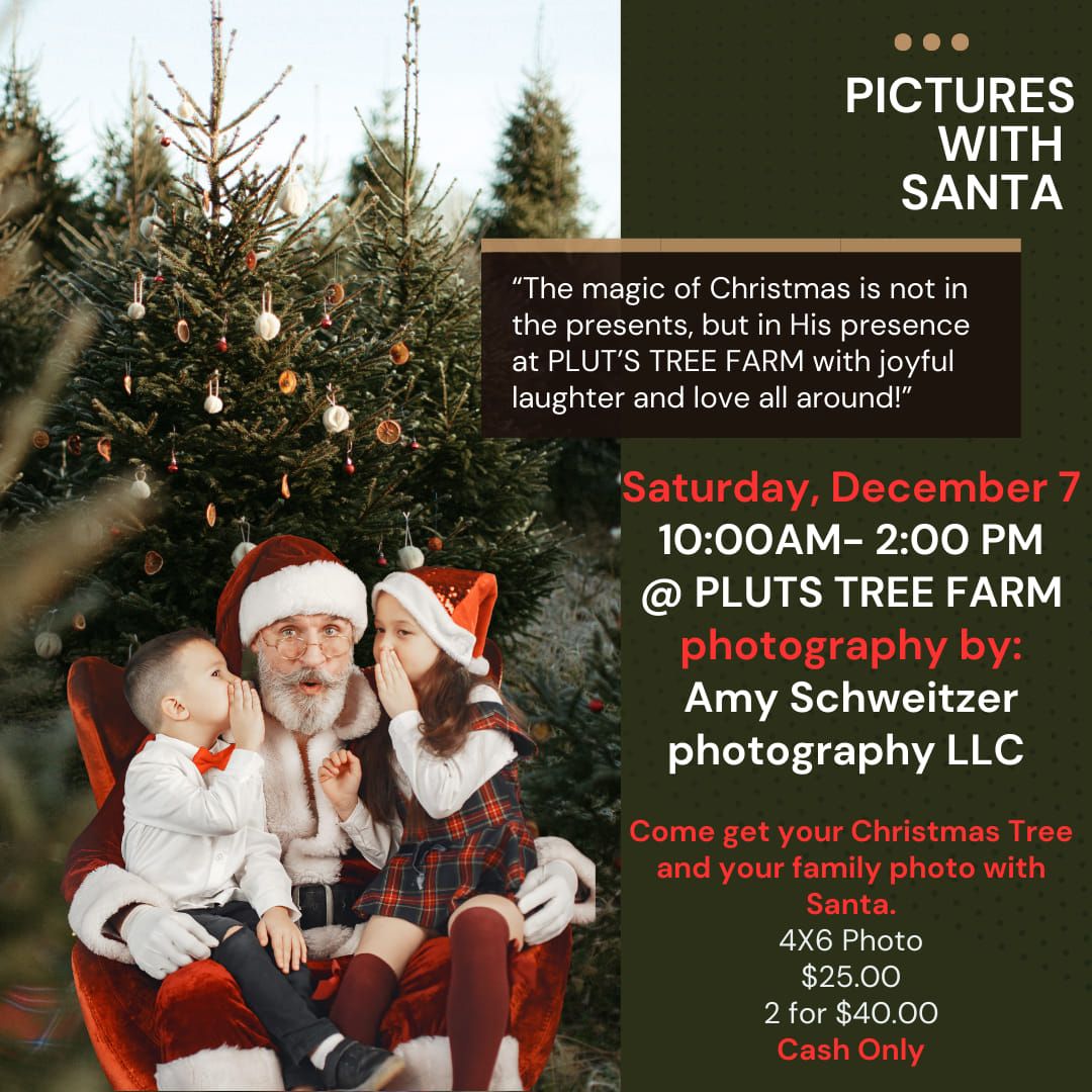 Pictures with Santa at Pluts Tree Farm