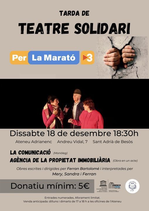 Tarda de teatre solidari per La Marat\u00f3