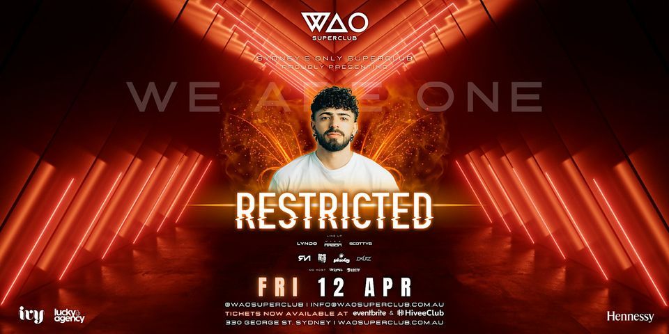 FRI 12 APR - RESTRICTED @ WAO SUPERCLUB