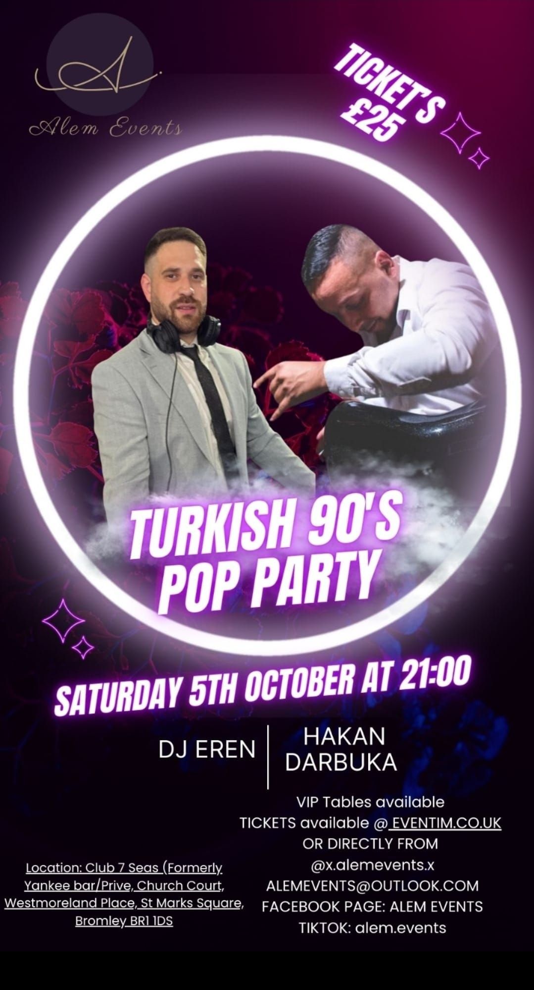 Turkish 90' Pop Party 5th October 