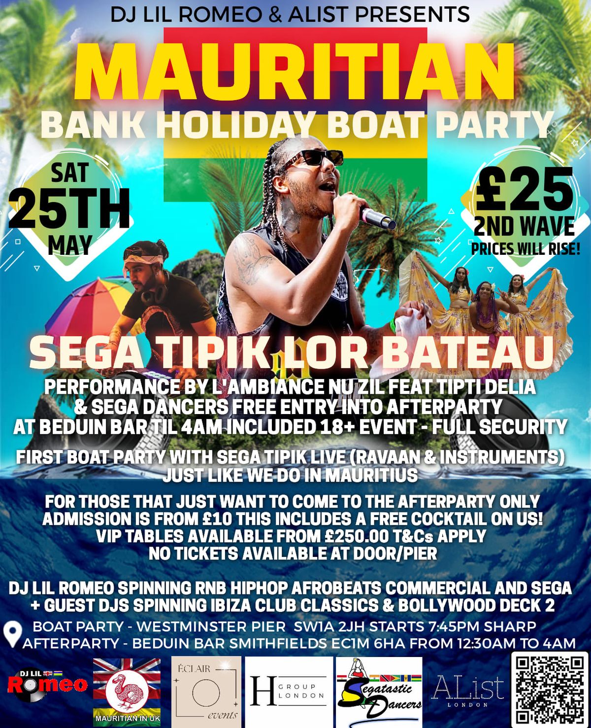 SUMMER BANK HOLIDAY MAURITIAN BOAT PARTY