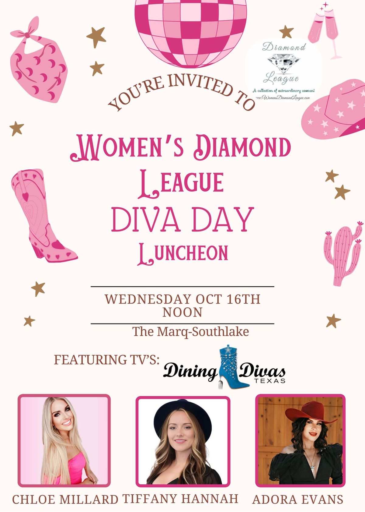 October Diamond League Luncheon Featuring Dining Divas!