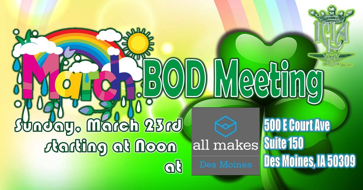 March BOD Meeting