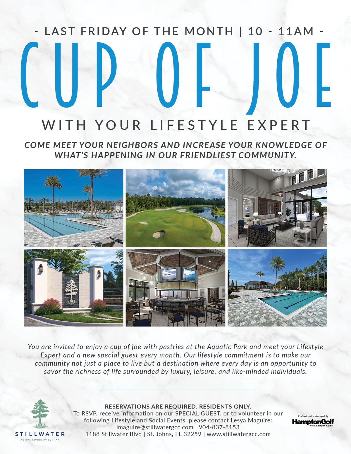 Cup of Joe with your Lifestyle Expert (Residents Only)