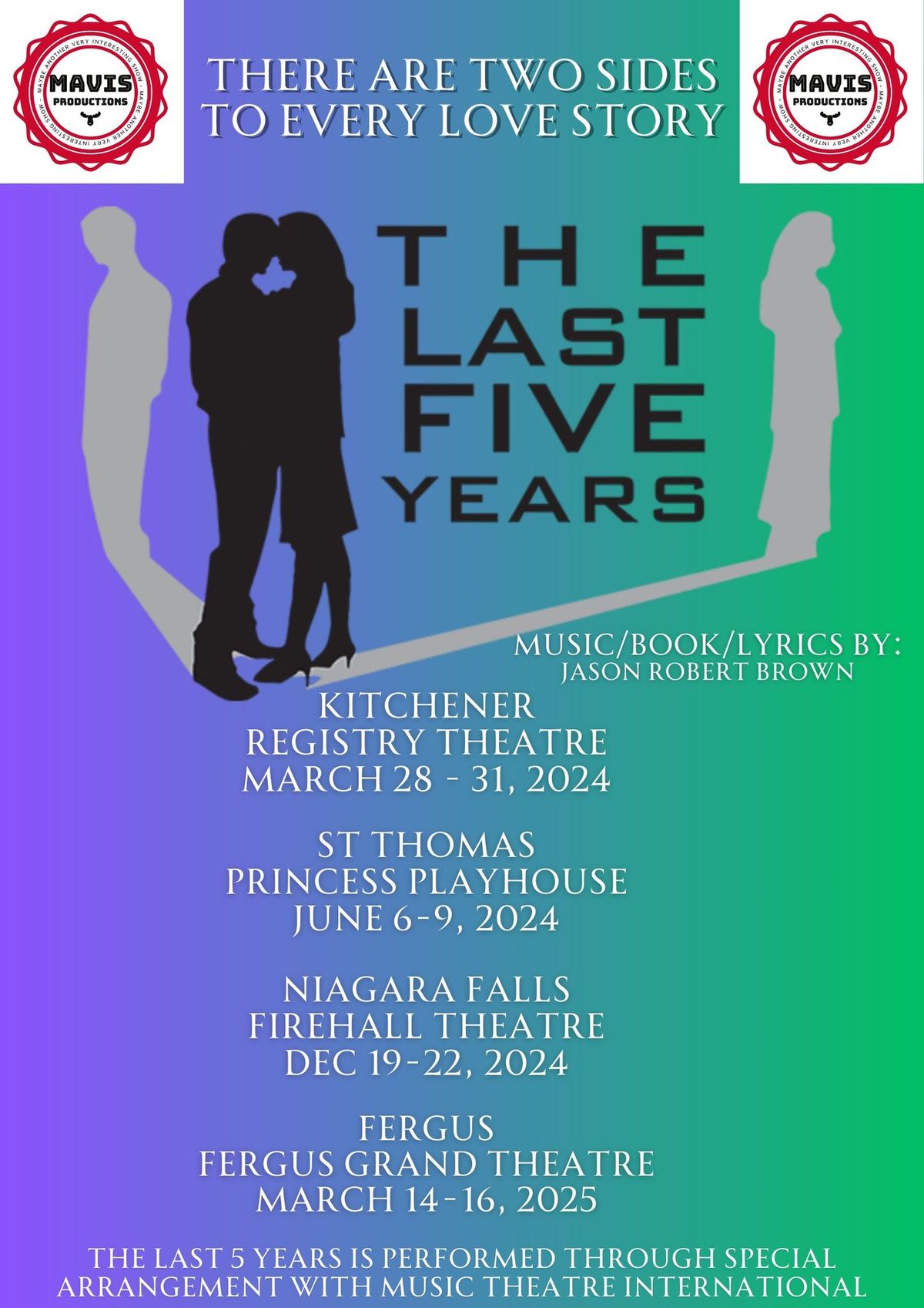 Mavis Productions: The Last 5 Years The Musical (Niagara Falls)