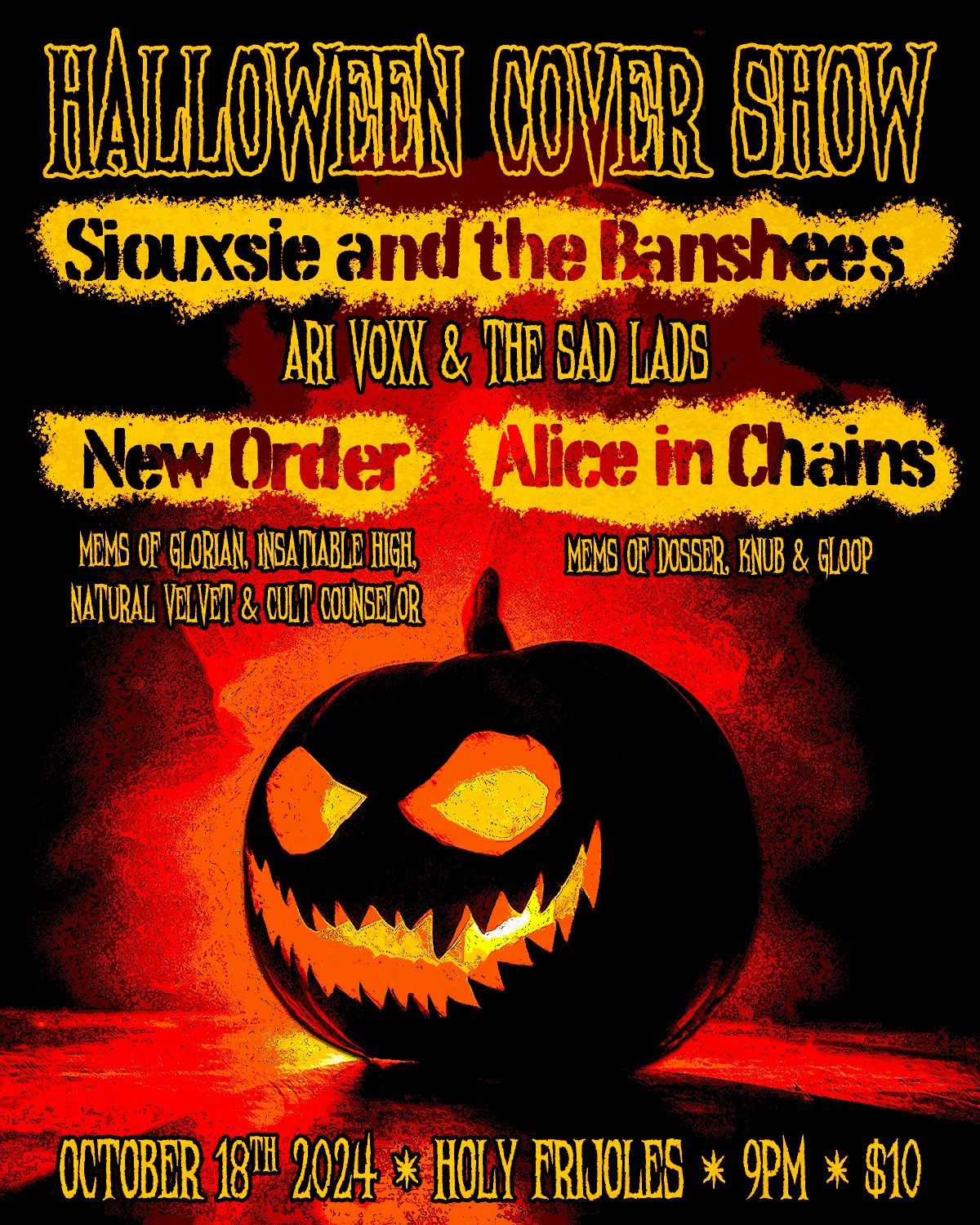 HALLOWEEN COVER SHOW: Siouxsie and the Banshees \/ New Order \/ Alice in Chains