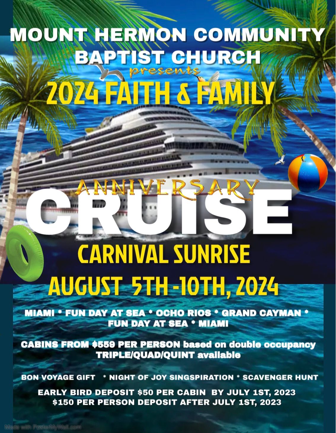 2024 Faith & Family Cruise Aboard Carnival Sunrise