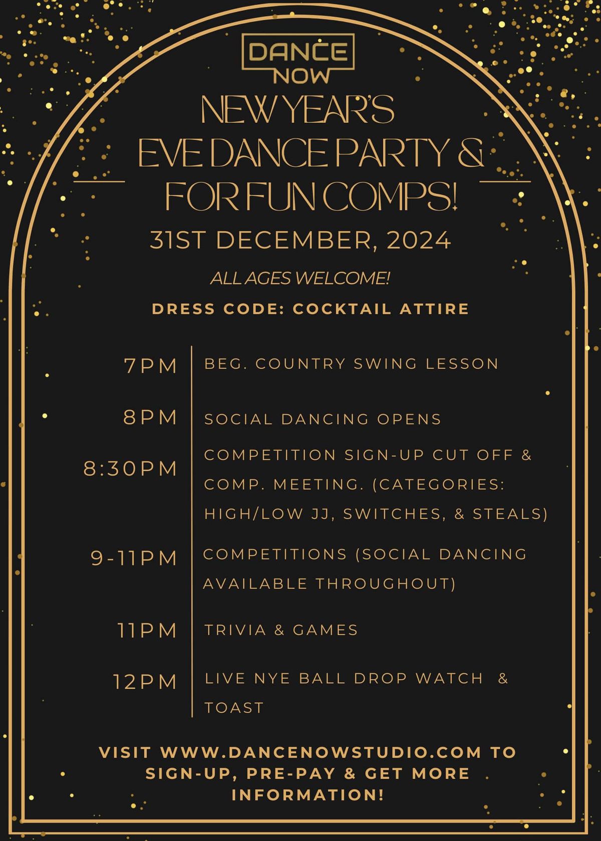 New Years Eve Dance Party & For Fun Comp