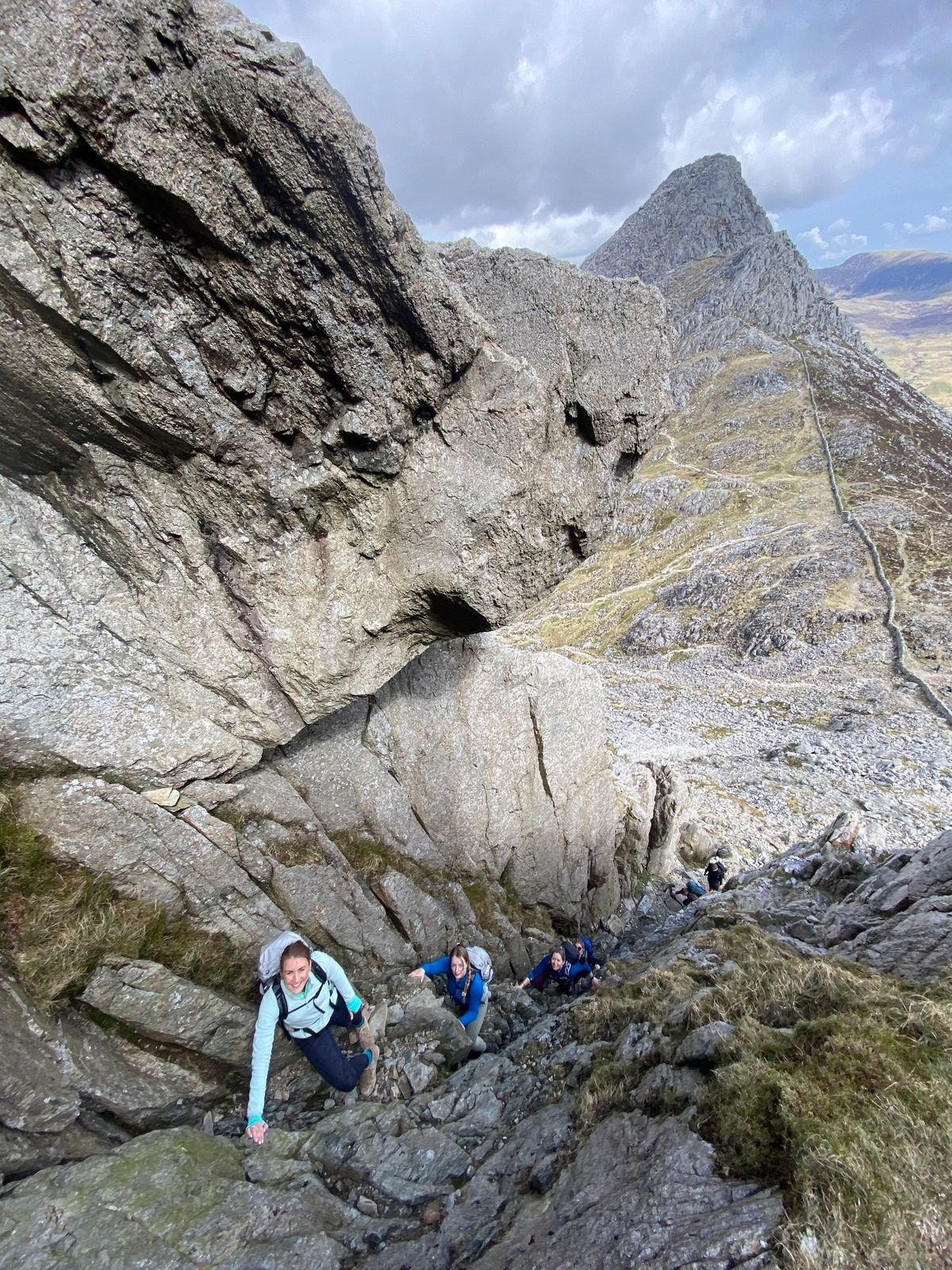 Scrambling Tryfan North Ridge and Bristly Ridge 6 April