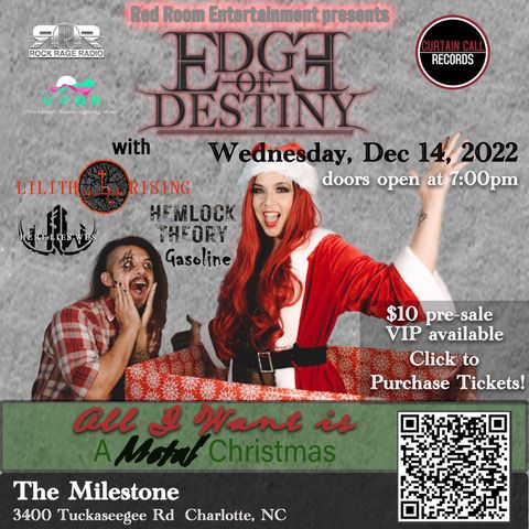 EDGE OF DESTINY, LILITH RISING, HERE LIES WES, HEMLOCK THEORY & GASOLINE at The Milestone 12\/14\/2022