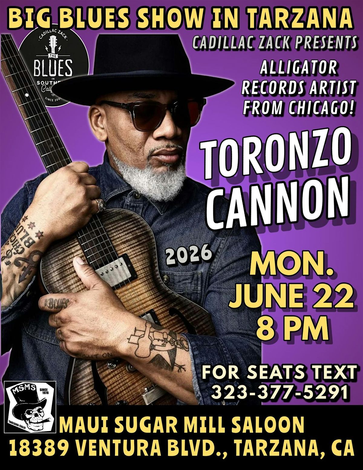 TORONZO CANNON- Chicago Blues Guitar Great - in Tarzana!