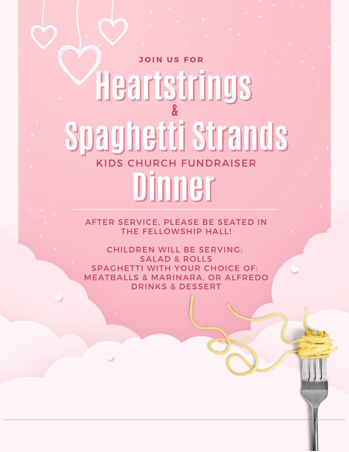 Heartstrings & Spaghetti Strands - Kids Church Fundraiser