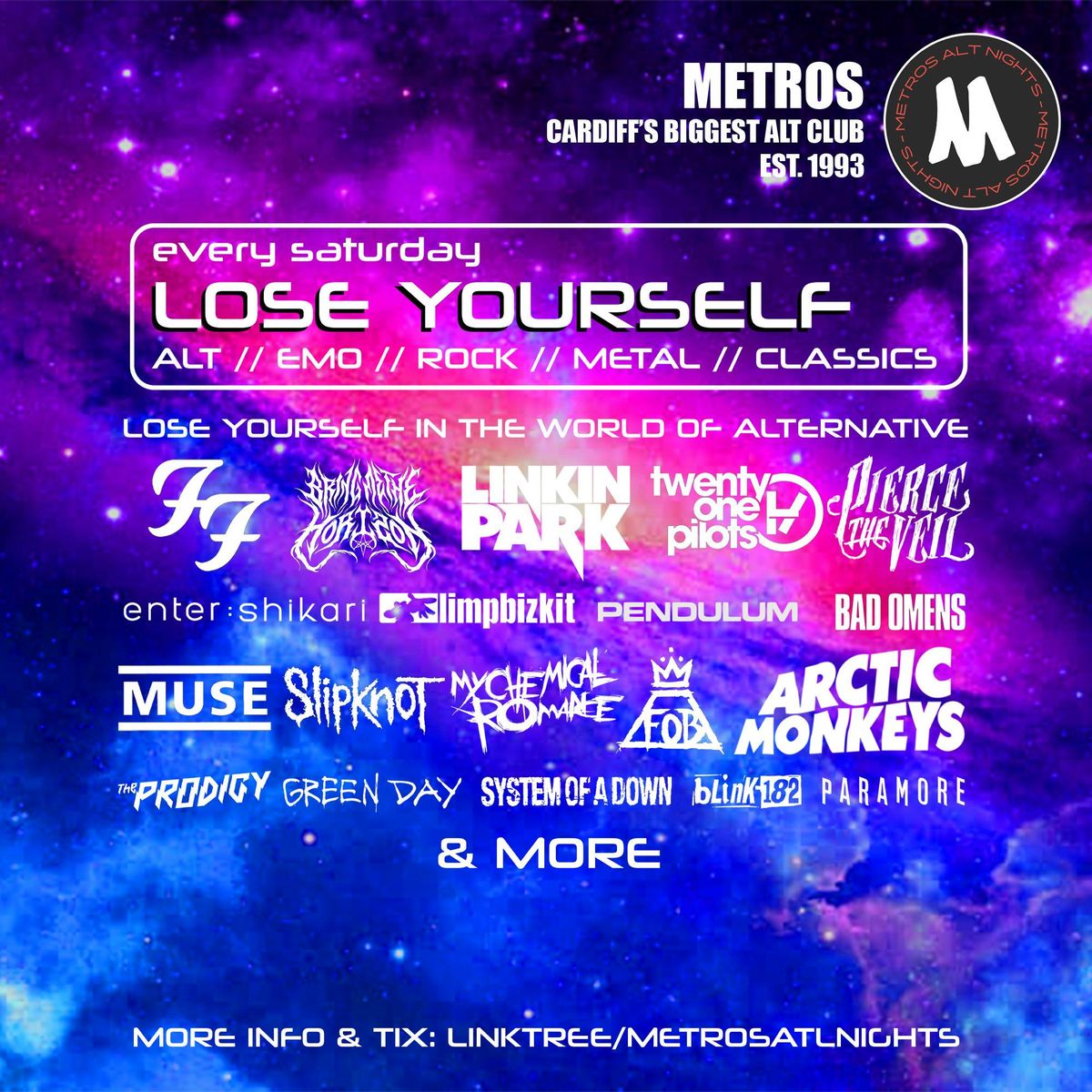 Lose Yourself - Saturday 16th Saturday
