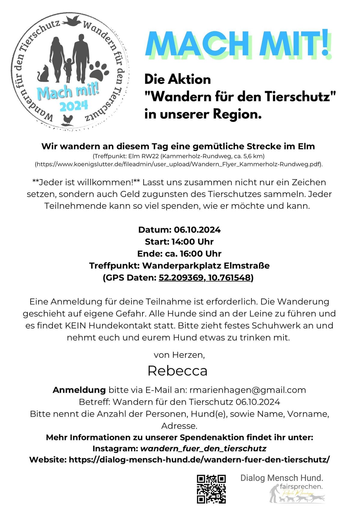 Wandern f\u00fcr den Tierschutz 