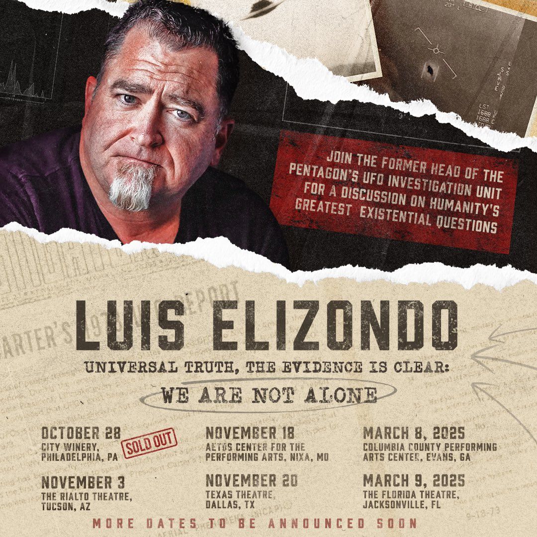 Luis Elizondo at Florida Theatre Jacksonville