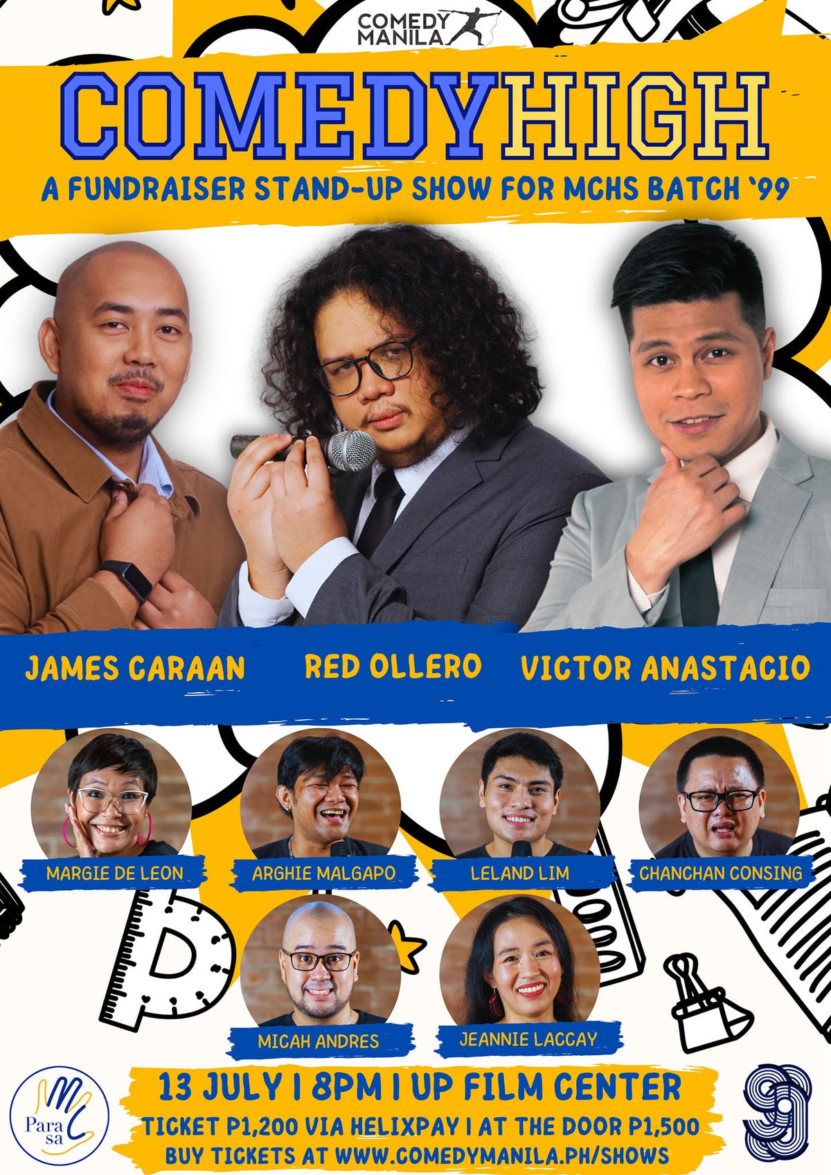 COMEDY HIGH: A Fundraiser Stand-up Show for MCHS Batch '99