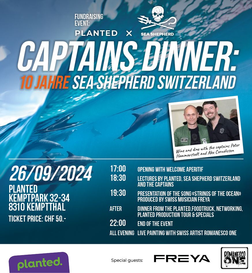 Jubil\u00e4ums Event Captains Dinner mit Planted