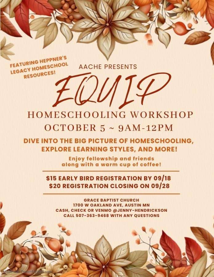 Equip Homeschooling Workshop