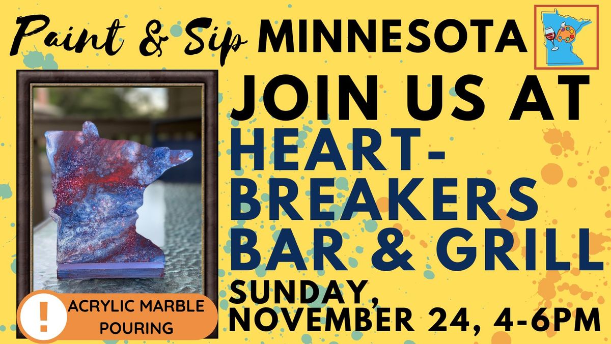 November 24 Paint & Sip at Heartbreakers Bar & Grill