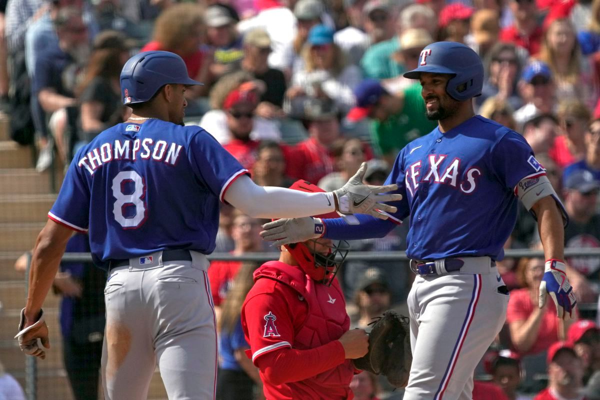 Spring Training - Texas Rangers at Los Angeles Angels