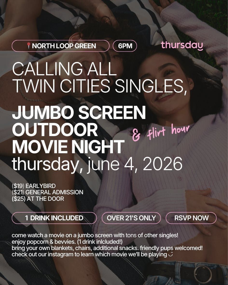 Thursday | Jumbo Outdoor Movie Night &amp; Flirt Hour | Basset Hound &amp; North Loop Green