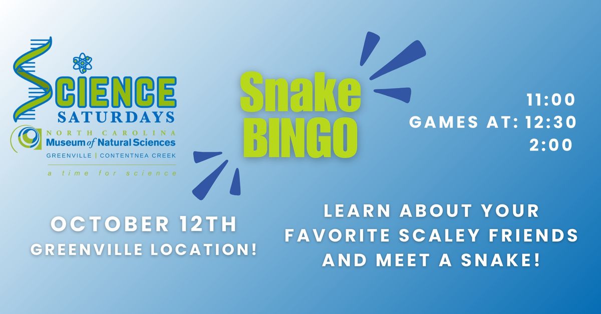 Science Saturday- Snake BINGO